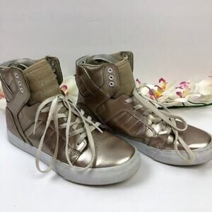 Supra Youths Skytop Champagne White Skate Shoes 5